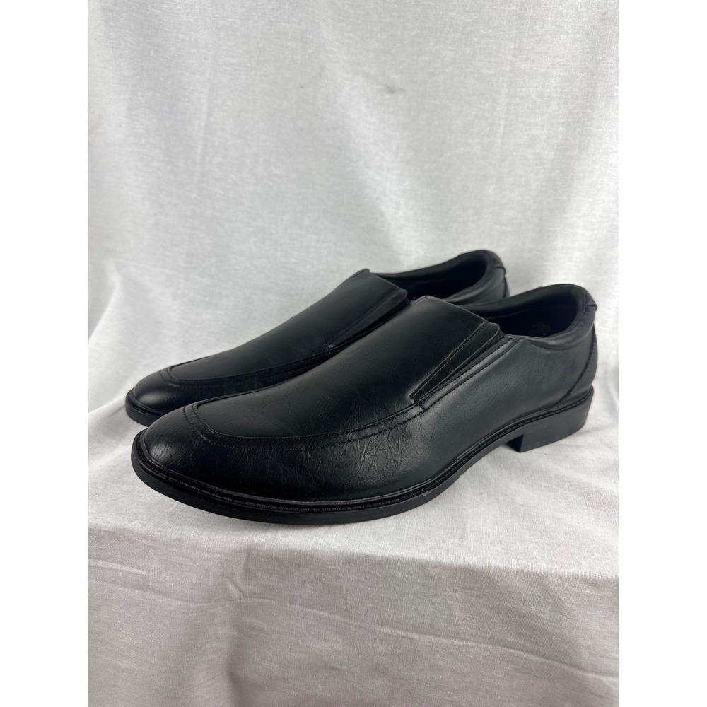 Goodfellow & Co Mens Black Slip On Dress Shoes Apron Toe Loafers Size 13